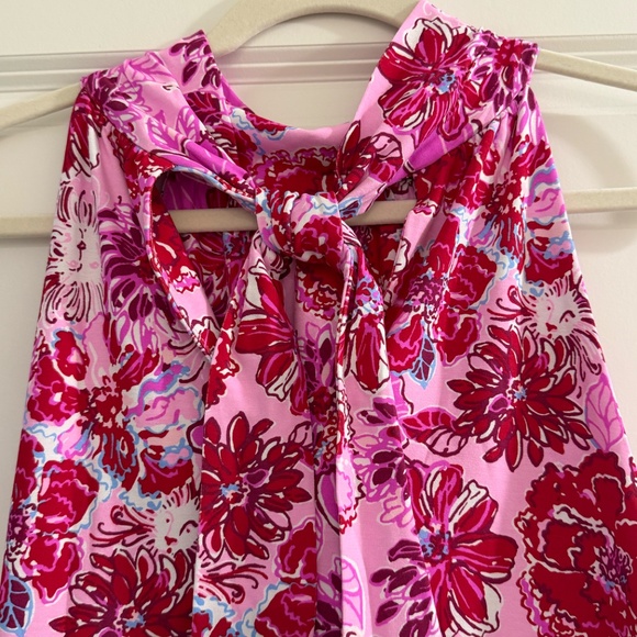 NWT Lilly Pulitzer Wyota Maxi Dress Pink Floral High Neck Maxi Medium - Picture 3 of 12